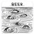 Funny Coaster - Beer Swimmers By David Shrigley