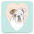 Coaster - Cute Bulldog Heart By Fran Hooper