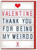 Funny Valentines Card Weirdo By Brainbox Candy
