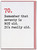 Funny 70th Birthday Card Age 70