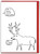 Funny Christmas Card - Antlers Xmas By David Shrigley