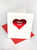 Funny Valentines Card (Red Foiled) Kiss Me