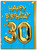 30th Birthday Card - Age 30 Balloon Blue