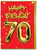 70th Birthday Card - Age 70  Balloon Red