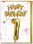 1st Birthday Card - Age 1 Balloon Pink