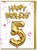 5th Birthday Card - Age 5 Pink