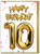 10th Birthday Card - Age 10 Balloon Pink