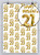Age Gift Wrap - 21st Birthday Wrapping Paper White Gold Balloon