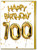 100th Birthday Balloon Gold
