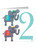 Cute 2nd Birthday Card - Age 2 Elephants By Kali Stileman