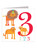 Cute 3rd Birthday Card - Age 3 Lions By Kali Stileman