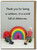 Funny Thank You Card Rainbow Shit Storm By Bold and Bright