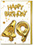 49th Birthday Card - Age 49 Balloon Gold