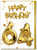 64th Birthday Card - Age 64 Balloon Gold