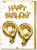 99th Birthday Card - Age 99 Balloon Gold