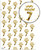 Age Gift Wrap - 7th Birthday Wrapping Paper White & Gold Foil Effect