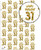 Age Gift Wrap - 31st Birthday Wrapping Paper White & Gold Foil Effect