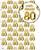 Age Gift Wrap - 80th Birthday Wrapping Paper White & Gold Foil Effect