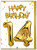 14th Birthday Card - Age 14 Balloon Gold