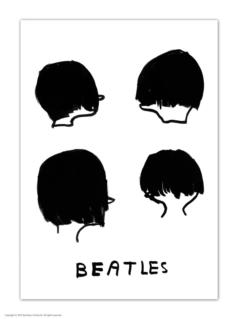 Funny Postcard Beatles By David Shrigley | brainboxcandy.com