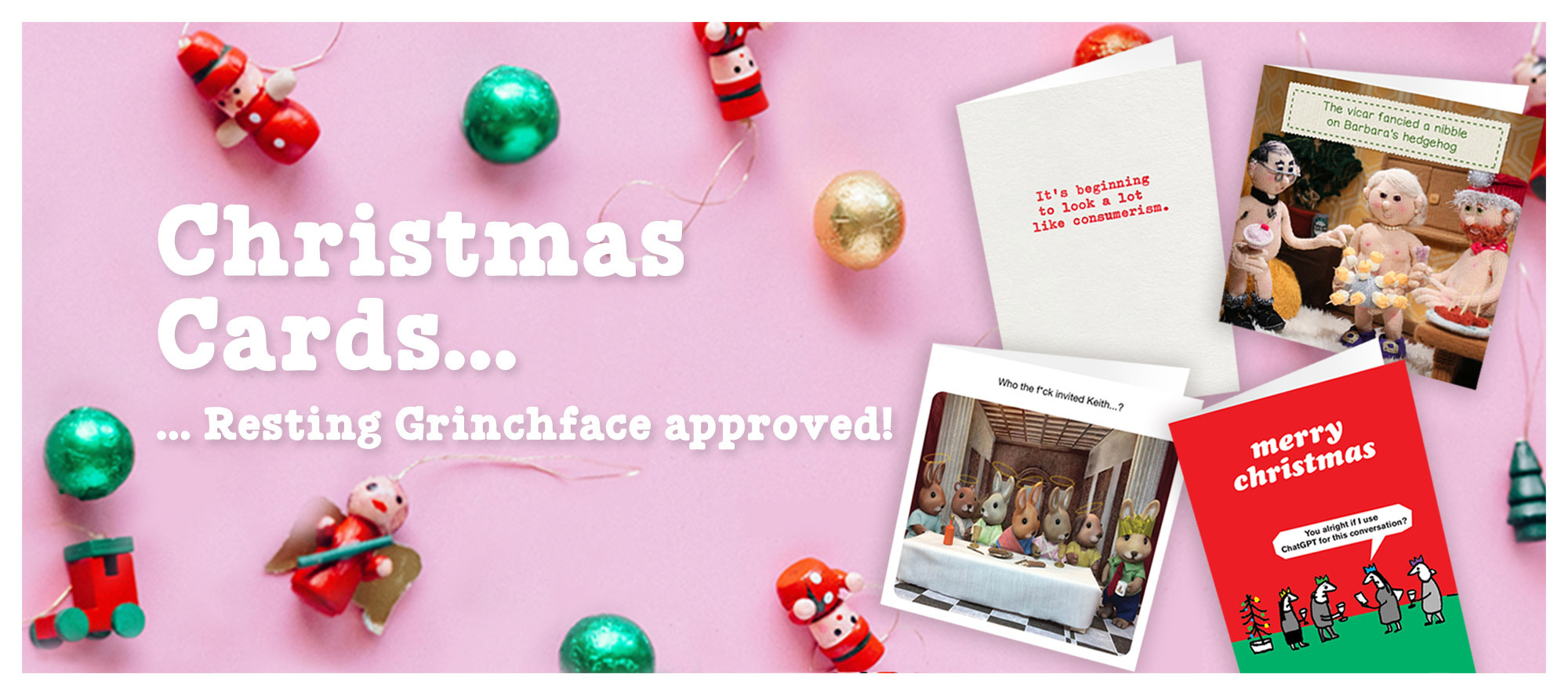 Christmas Collection - Funny Knitted Character Greeting Cards