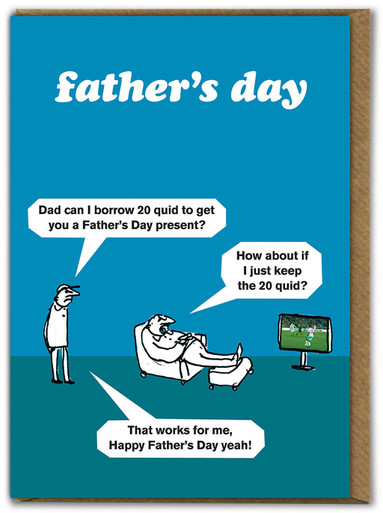 Funny Father's Day Card Borrow £20 Card By Modern Toss