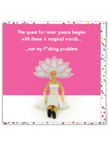 Rude Birthday Card Inner Peace By Bold and Bright