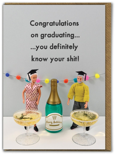 Rude Graduation Card by Bold and Bright | brainboxcandy.com