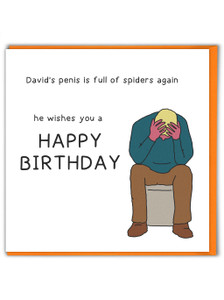 Rude Birthday Card - Penis Full Of Spiders By Otherwhats