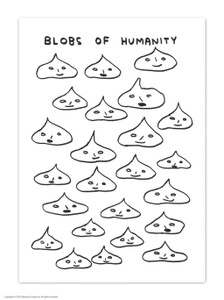 Blobs Of Humanity David Shrigley Postcard