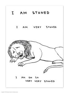 Stoned David Shrigley Postcard