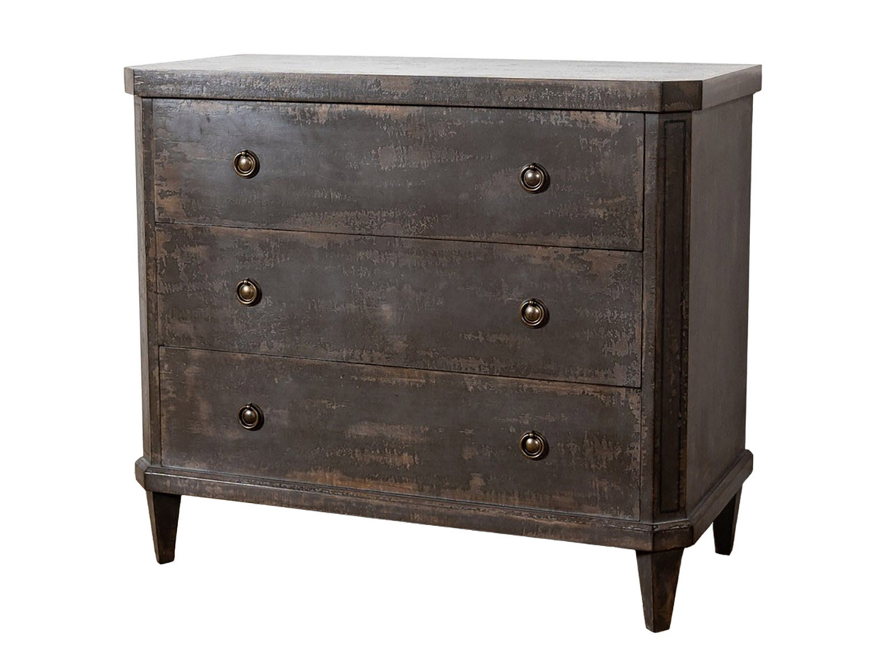 CARLO THREE DRAWER CHEST CHARCOAL - REVIVAL HOME