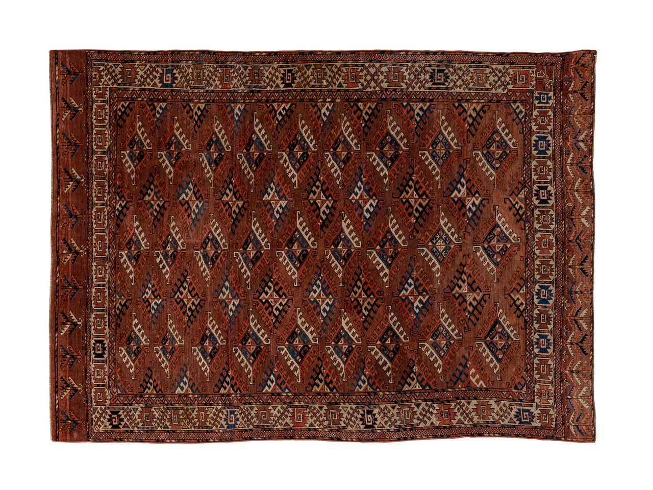 VINTAGE TURKOMAN RUG 8'10