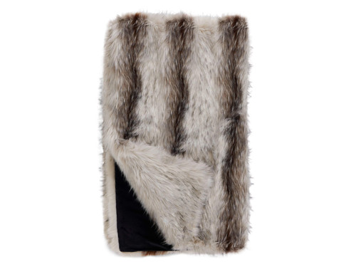 CLOUDED FOX FAUX FUR THROW 60 x 72