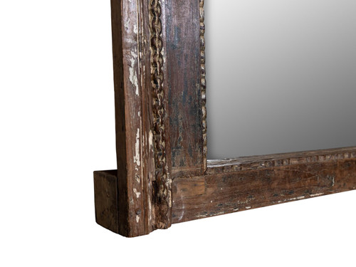 Buy Glass Wood Vintage Mirror For Home Decor And Living Space Online - Ikiru