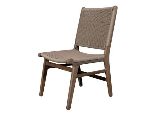 DEDE TEAK & LEATHER DINING CHAIR (D) - REVIVAL HOME