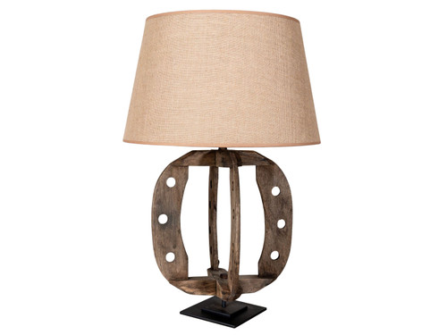 ANTIQUE WOODEN TABLE LAMP II