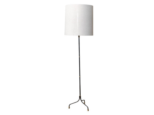 ANTIQUE IRON SLENDER FLOORLAMP