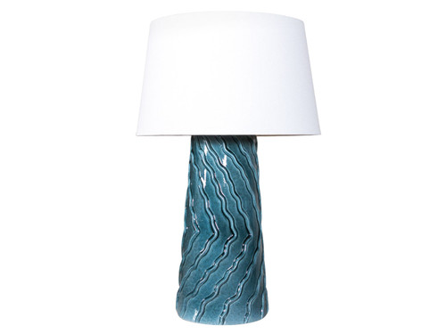 HURON TABLE LAMP BLUE GLAZE