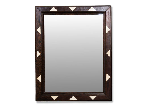ANTIQUE INLAID WOODEN MIRROR