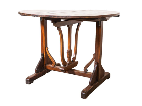 ANTIQUE WINE TASTING TABLE