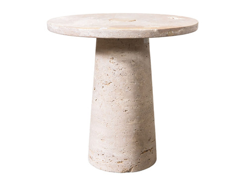 ANTIQUE TRAVERTINE SIDE TABLE
