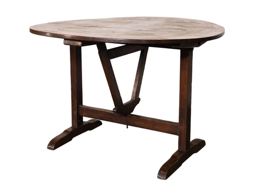 ANTIQUE OAK WINE TASTING TABLE