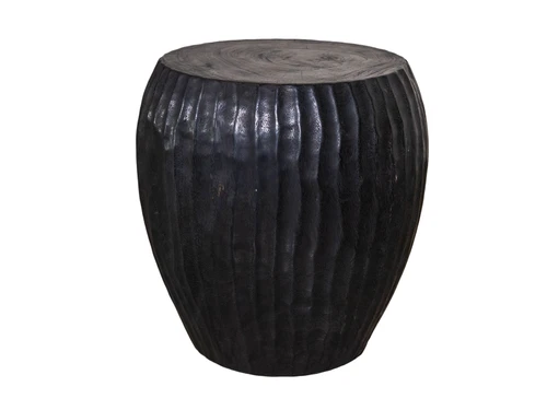 BRYOR FLUTED TABLE BLACK SUAR WOOD