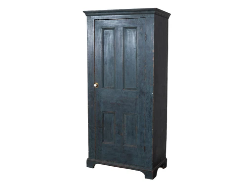 ANTIQUE BLUE PAINTED PINE CABINET