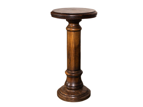 VINTAGE OAK PEDESTAL TABLE
