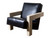 LUTHER LEATHER CHAIR BLACK