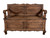 ANTIQUE WOODEN ARMED BENCH