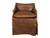 LOWBACK CAMPAIGN DINING ARMCHAIR LEATHER SABLE