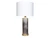 RIVET TABLE LAMP GREY VELLUM